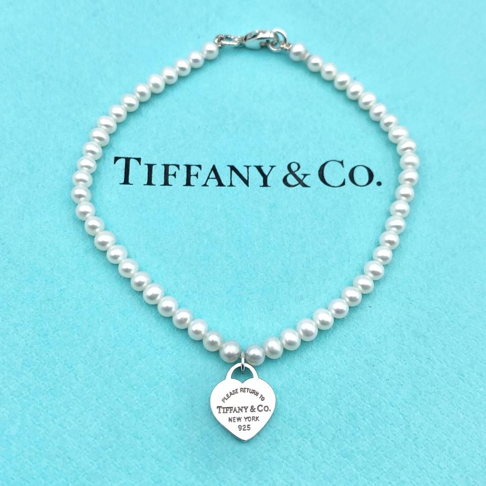 [정품] 티파니앤코 미니하트태그 진주 팔찌