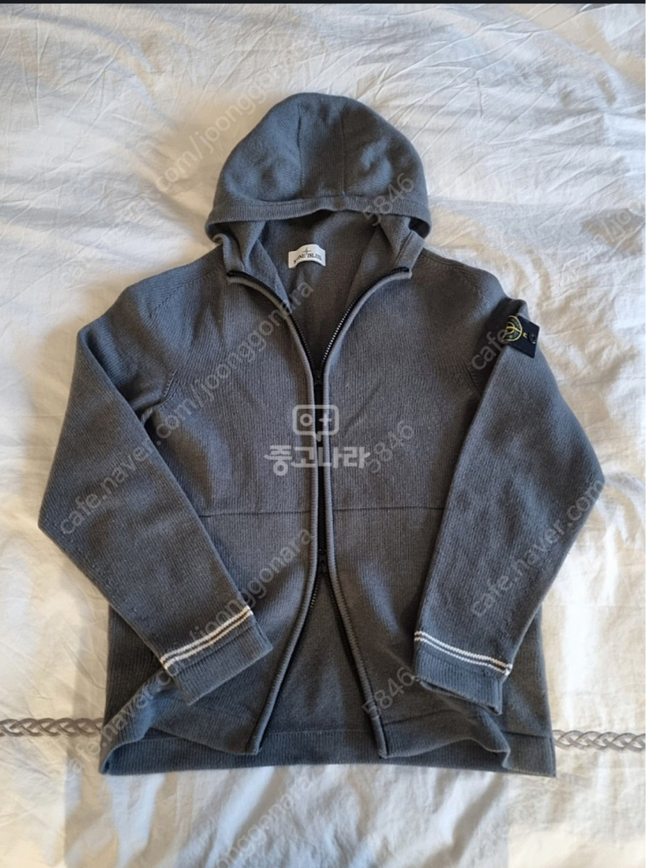 스톤아일랜드 후드 집업 니트