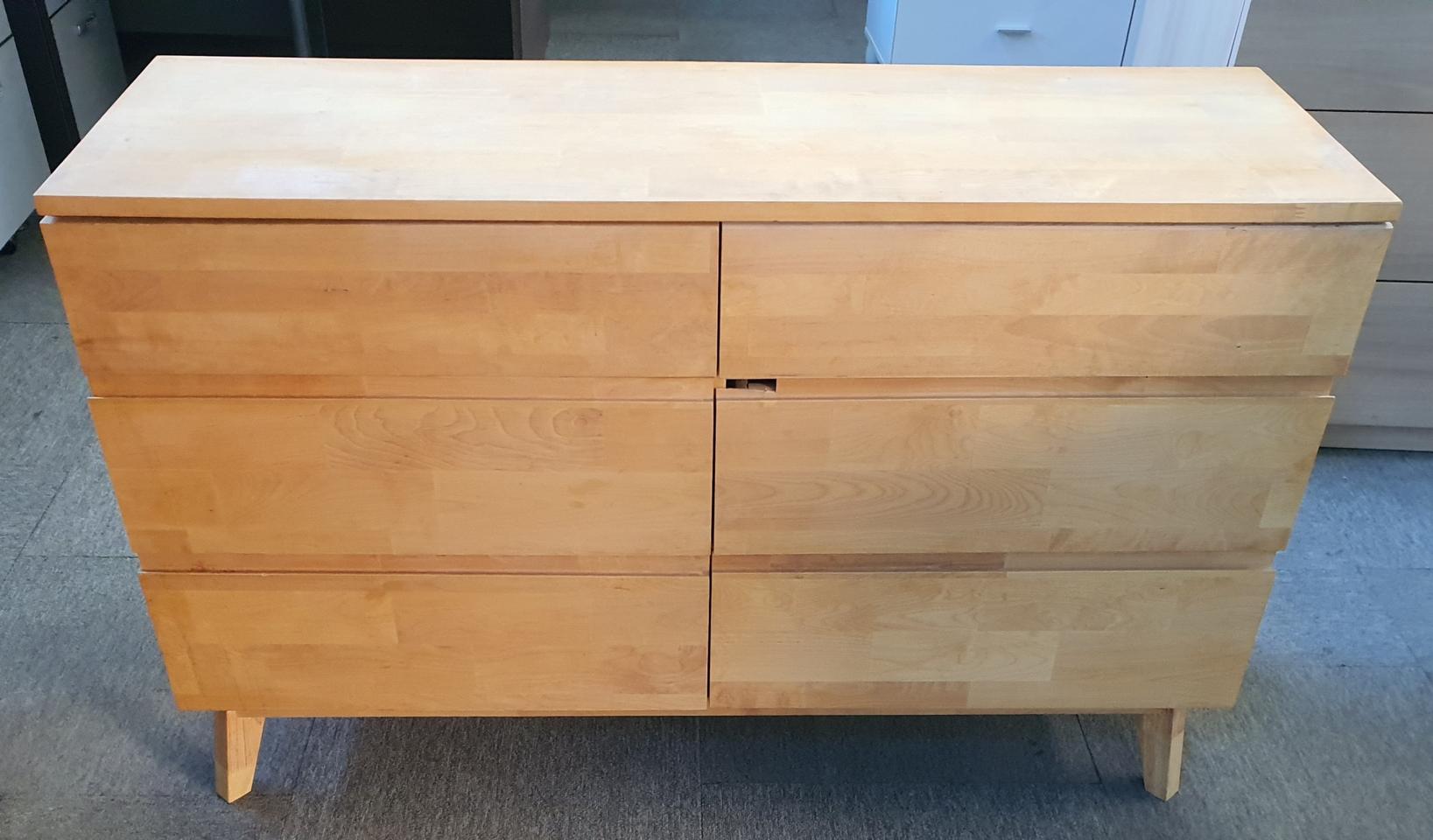 원목6칸서랍장(120*76*40)