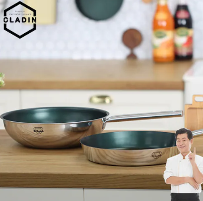 이연복셰프 클래딘 웨이블 스테인레스 팬 2종B (28후라이팬+28궁중팬)