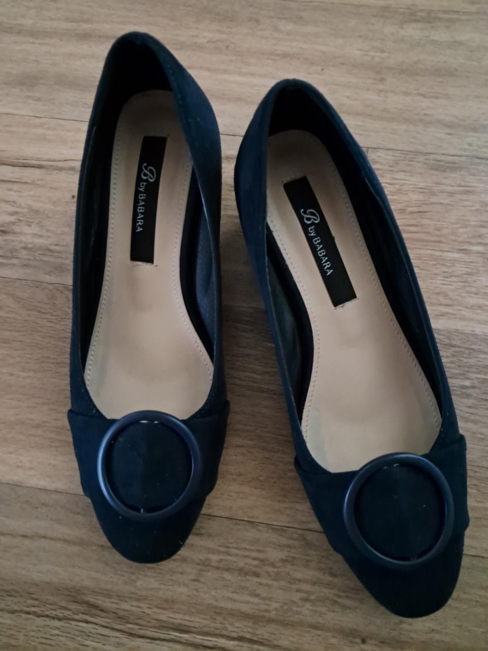바바라 플랫슈즈 네이비  225ㅡ230