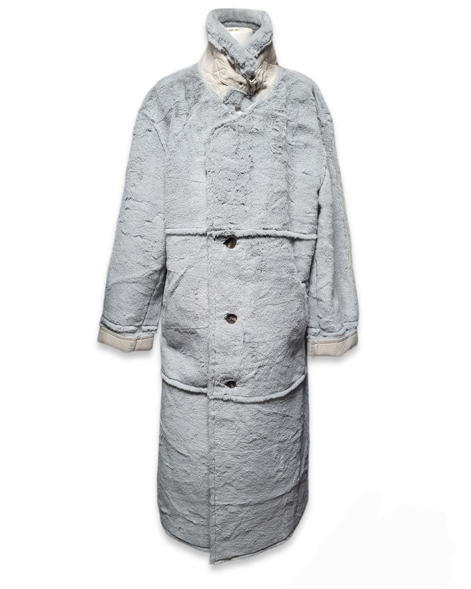 털 스웨이드 롱무스탕