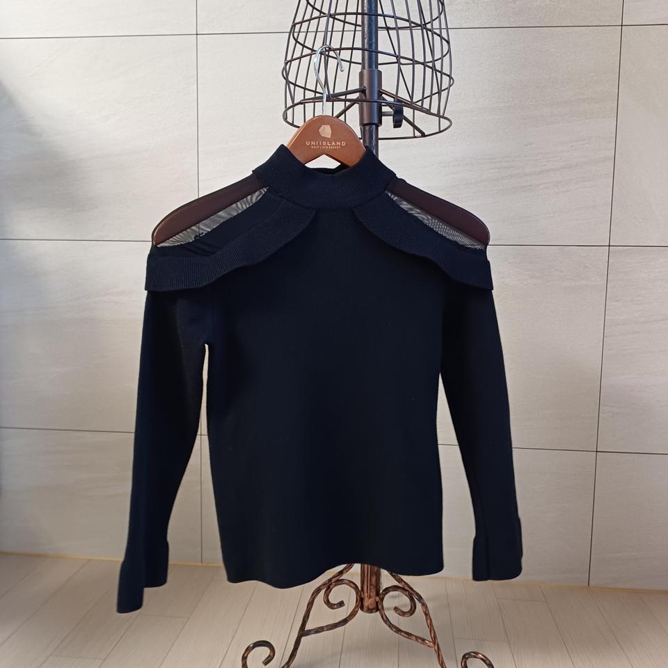 [새상품]시스루 반목 니트티셔츠(free)