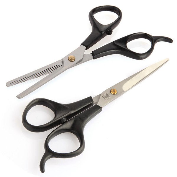 새 블랙 2개 세트 애견 미용 가위 강아지 고양이 이발 커트 셀프 가정