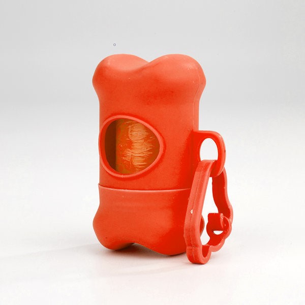 새 빨강색 반려동물 위생 배변 봉투 비닐 봉지 케이스 풉백 휴대용