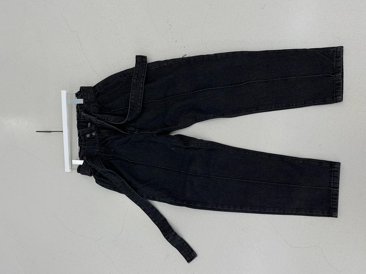 모모지엔(세일맛집) 데님 밴드 흑청 끈 타이 핀턱