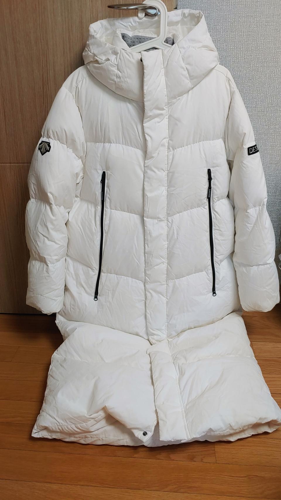 [XL] 데상트 거위털 롱패딩 점퍼 화이트927