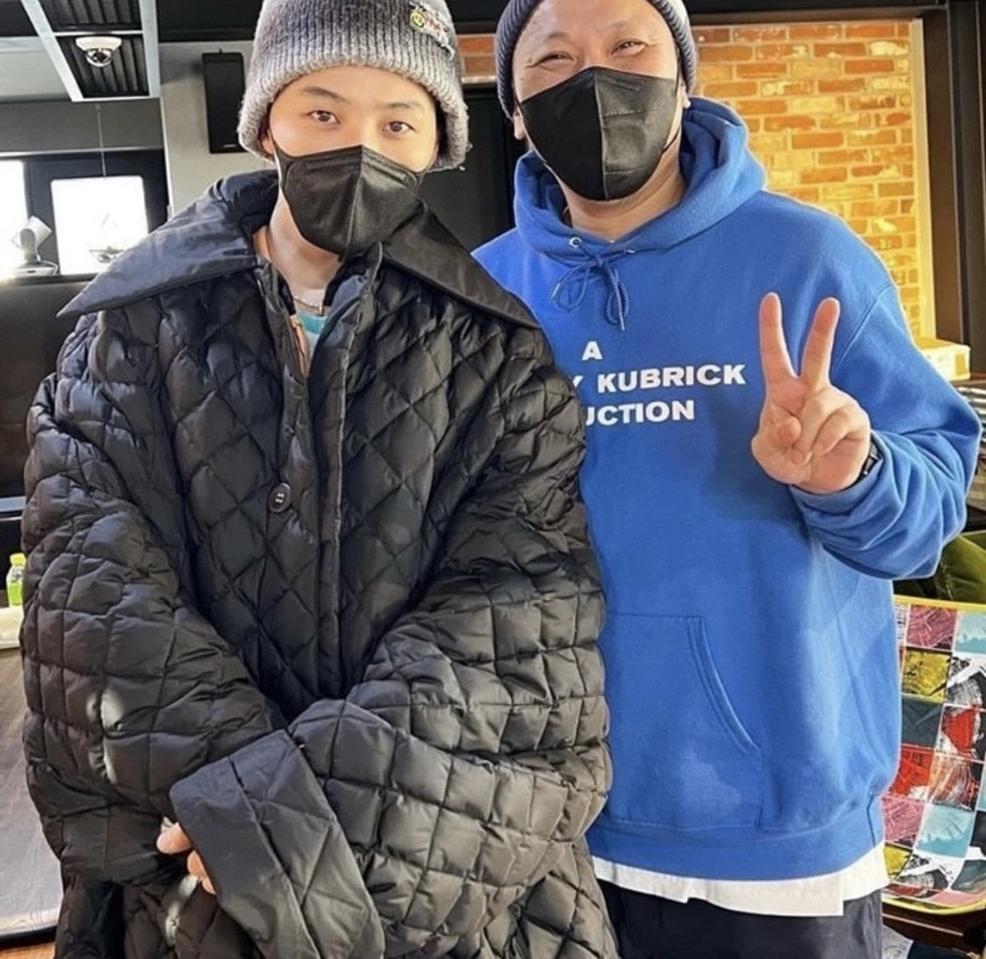 라프시몬스 오버 퀄팅패팅코트