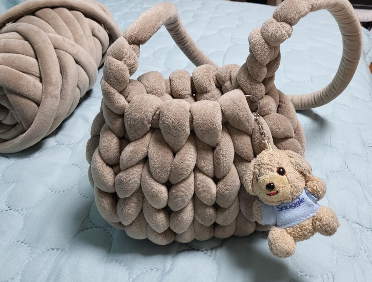 벨벳 자이언트얀 만두가방