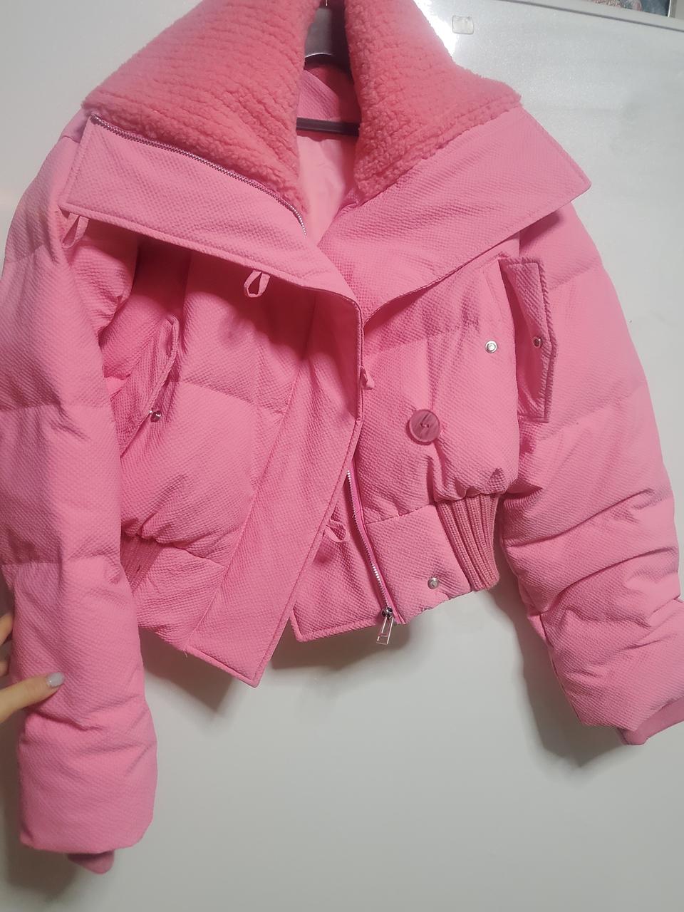 오리털 핑크 숏패딩  숏자켓  한파용