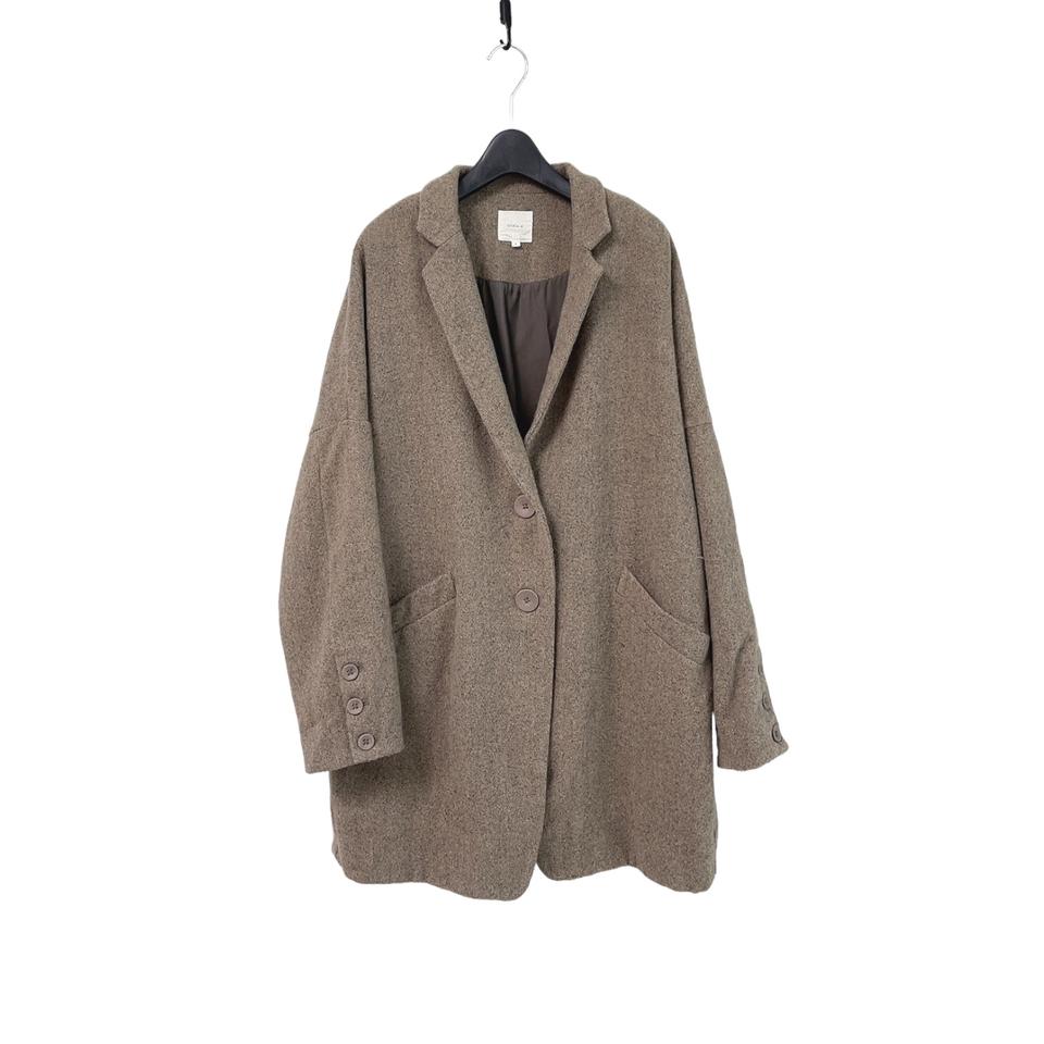 제평 루디아케이 브라운 헤링본 울 자켓