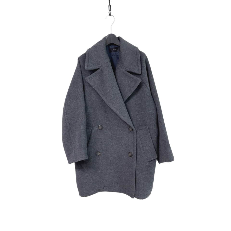 바이민 울 더블 루즈핏 하프 코트 제평 bymin