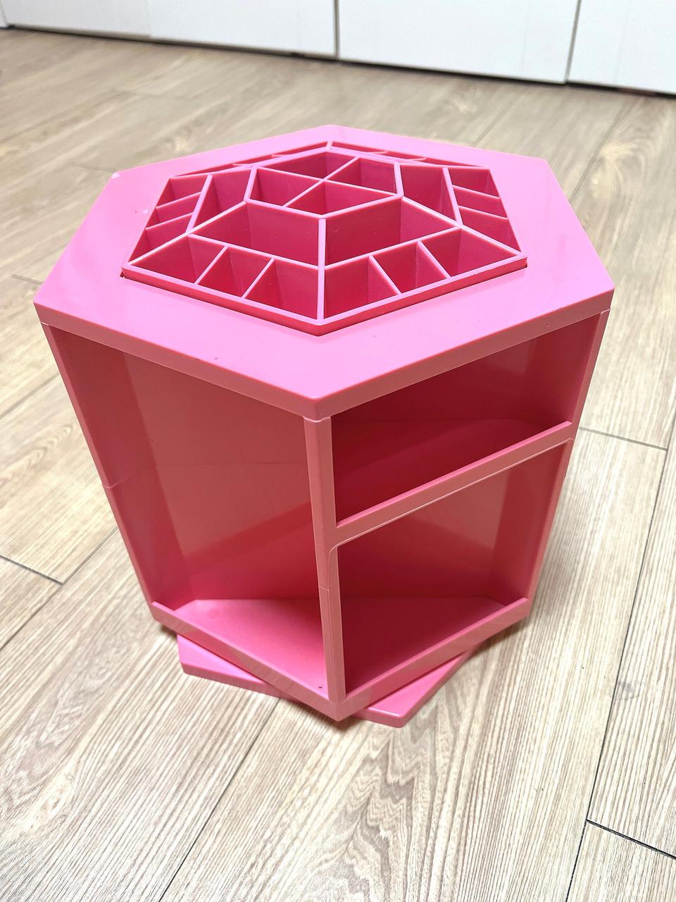 핑크 화장품 정리함