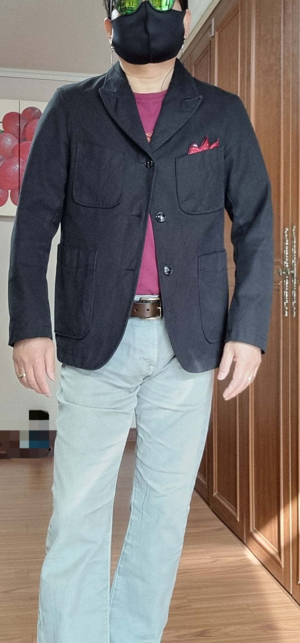 명품 띠어리(theory) 스트레치 라이트 그레이 데님 진 32