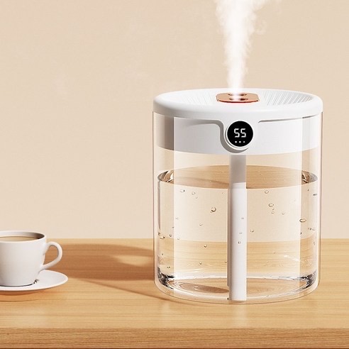 sowak 습도표시 초음파 가열식 가습기 2L 더블 노즐-큰 분무량