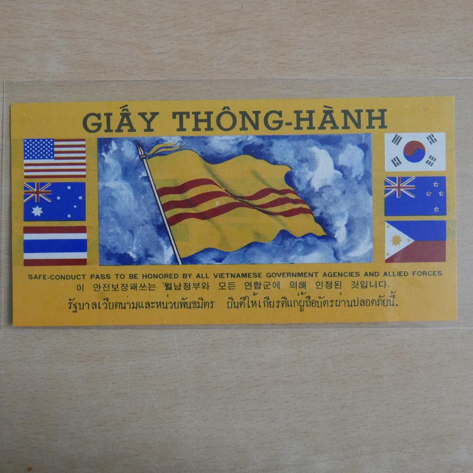 월남(베트남)전쟁 [안전보장 증명서] 미사용