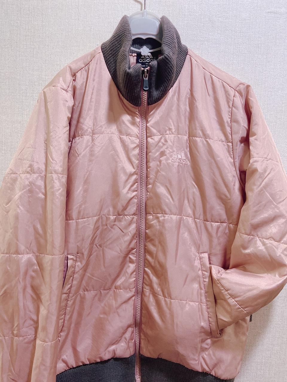 아디다스 딸기우유 핑크 패딩 점퍼