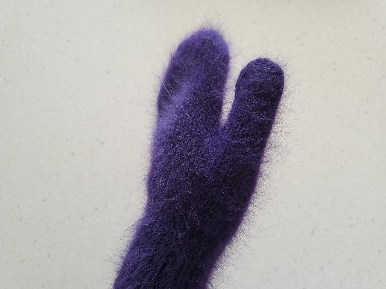 [♡BIG SALE♡]퍼플 고급 앙고라 장갑