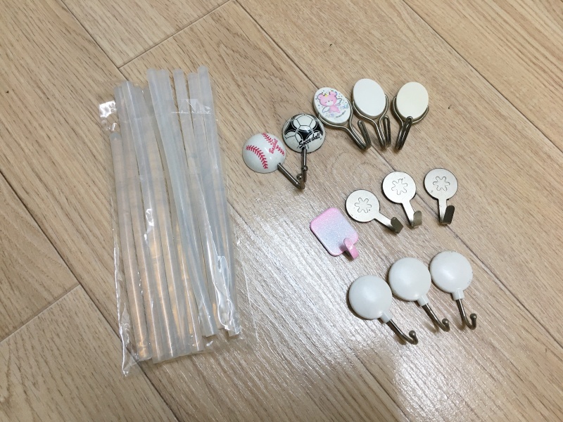 미니 글루건 글루스틱 10개+부착고리12개