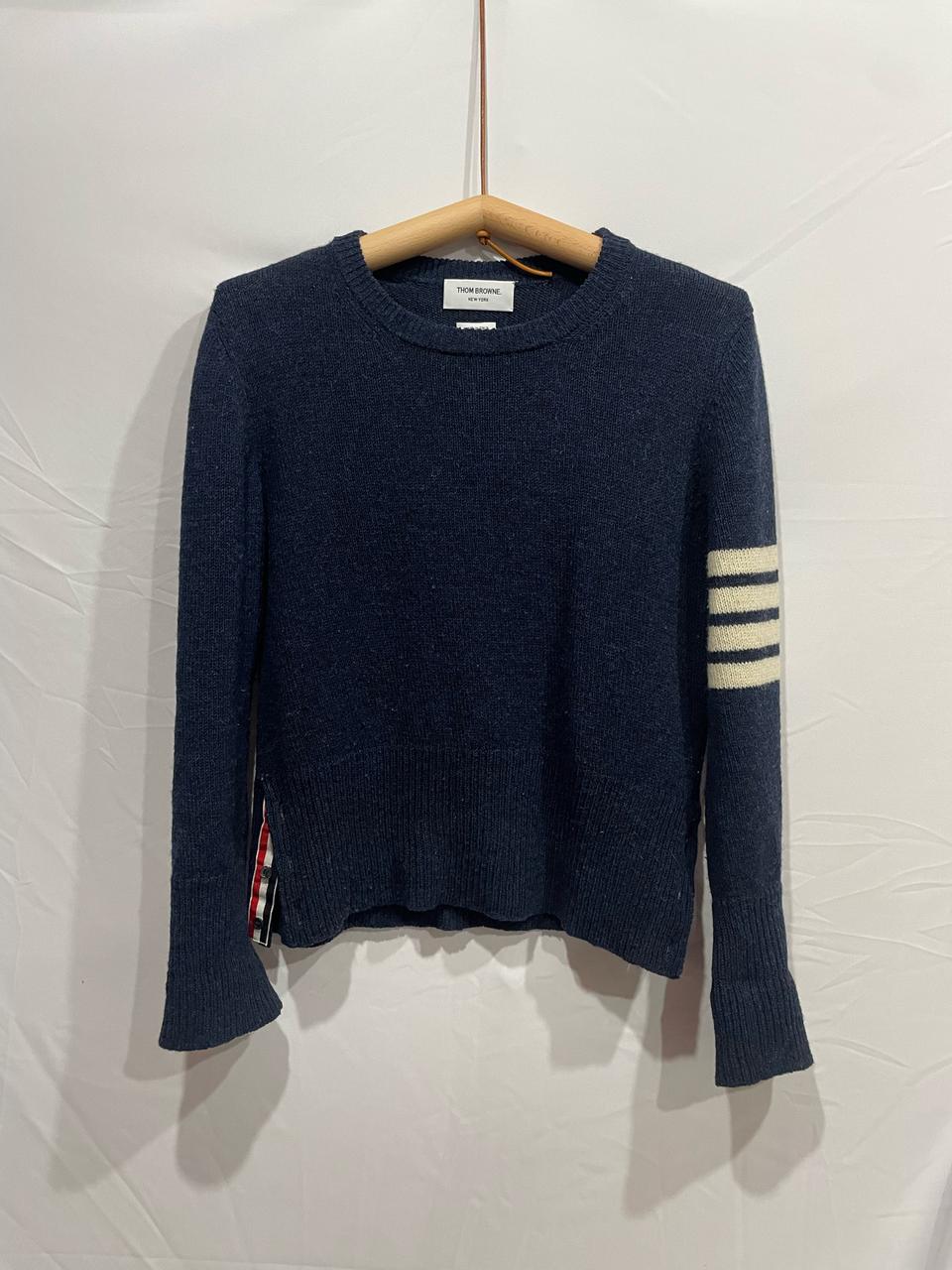 [THOM BROWNE] 톰브라운 사선완장 울 니트