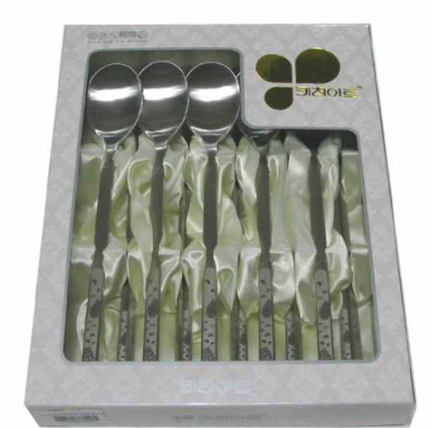 [새상품+무배] 첫사랑수저세트 선물 식사 커트러리 스텐 수저 젓가락 기념