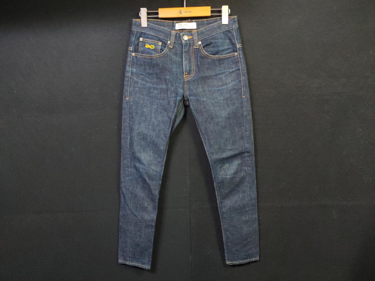 29인치 플랙진 슬랜더 스키니핏 청바지 진청 빈티지