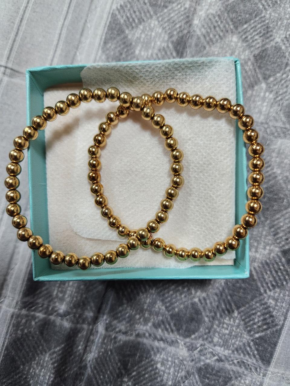 10k,field 5m블링블링볼팔찌 두개 길이17.5