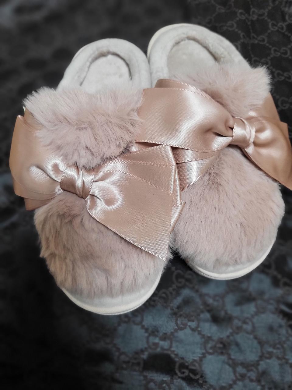 고급스런 핑크컬러에 사랑스런 리본 털슬맆니