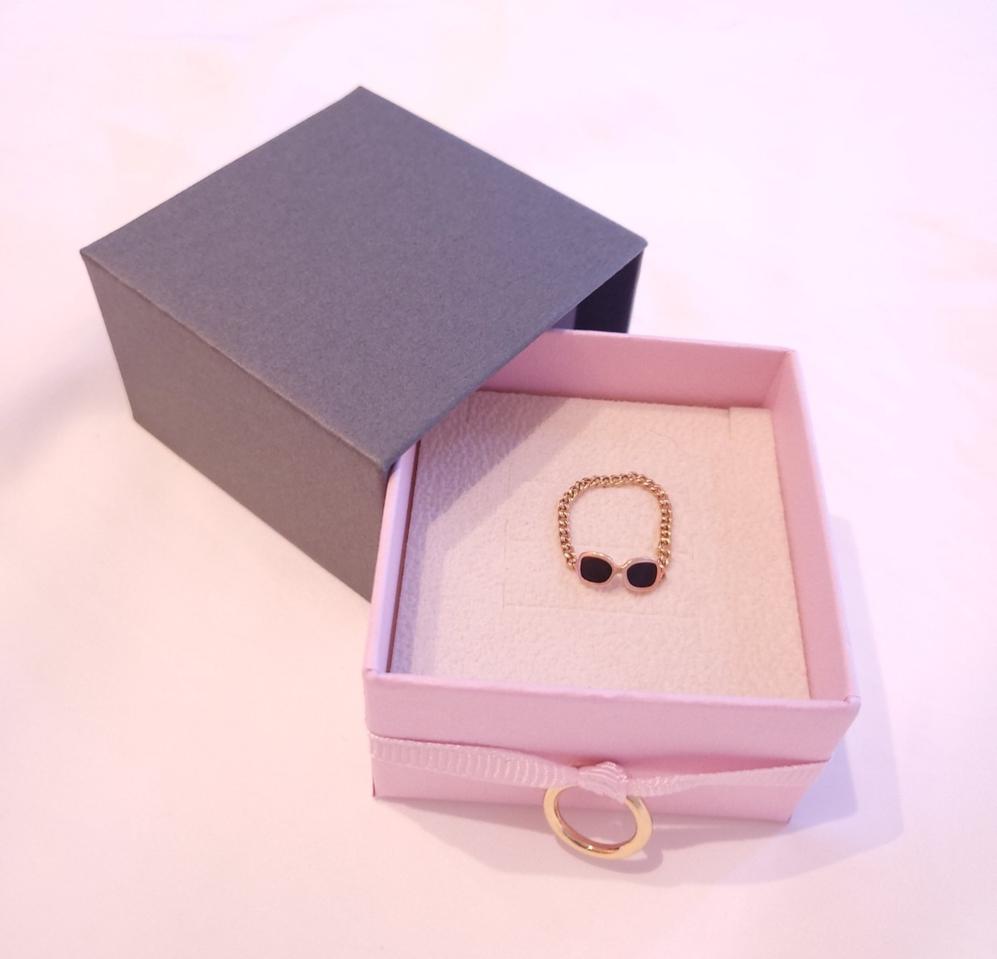 14k 금 선글라스 체인 반지 데일리 실반지 포인트 링 여자친구 선물