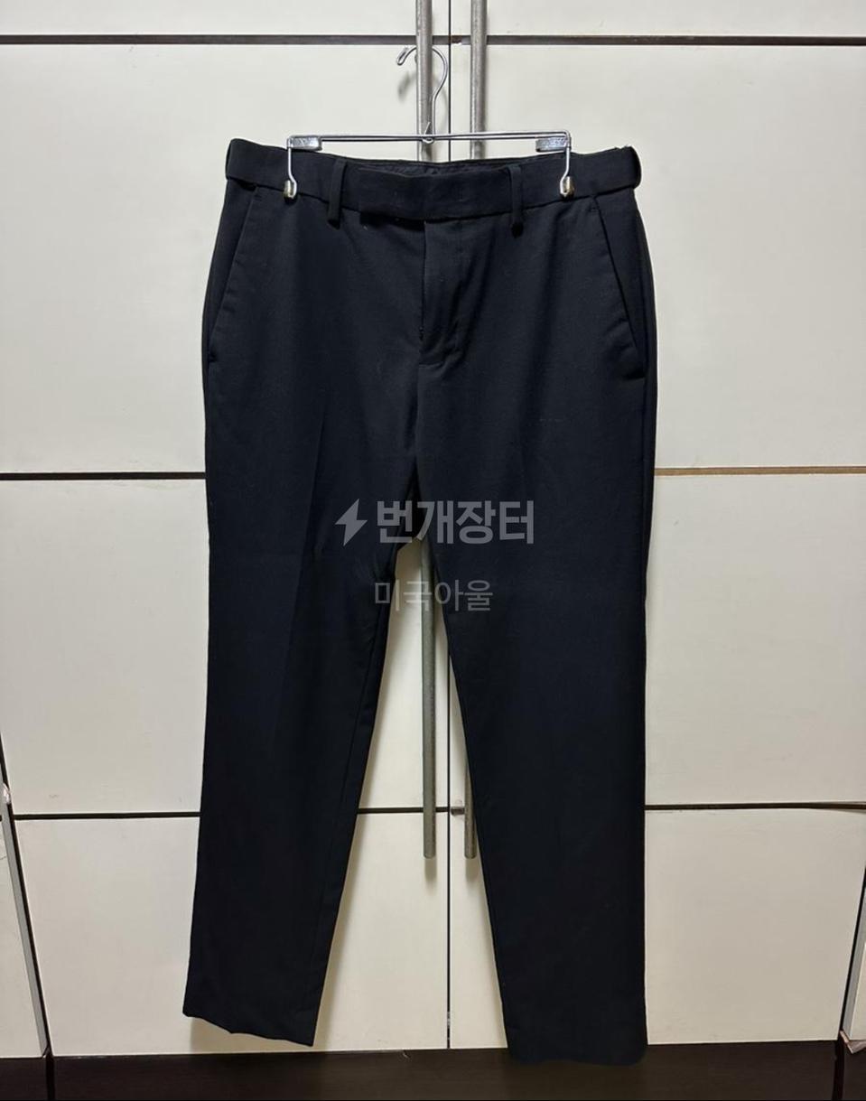 무신사 스탠다드 테이퍼드 히든 밴딩 슬랙스 블랙 28