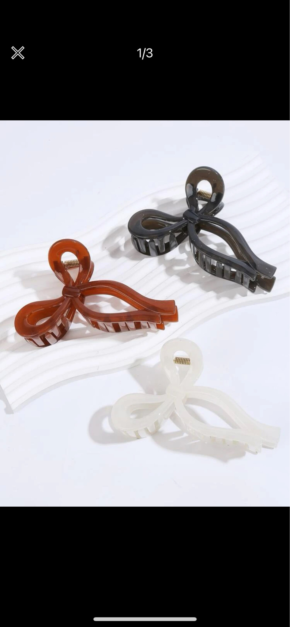 새상품)아벨라 리본 집게핀(3종 택1)