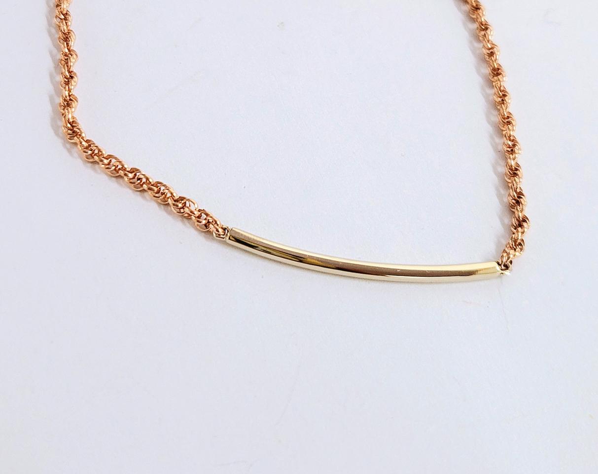 14k 여자 실 팔찌 우정 매듭 패션 금 핑크 골드 화이트 체인 스틱