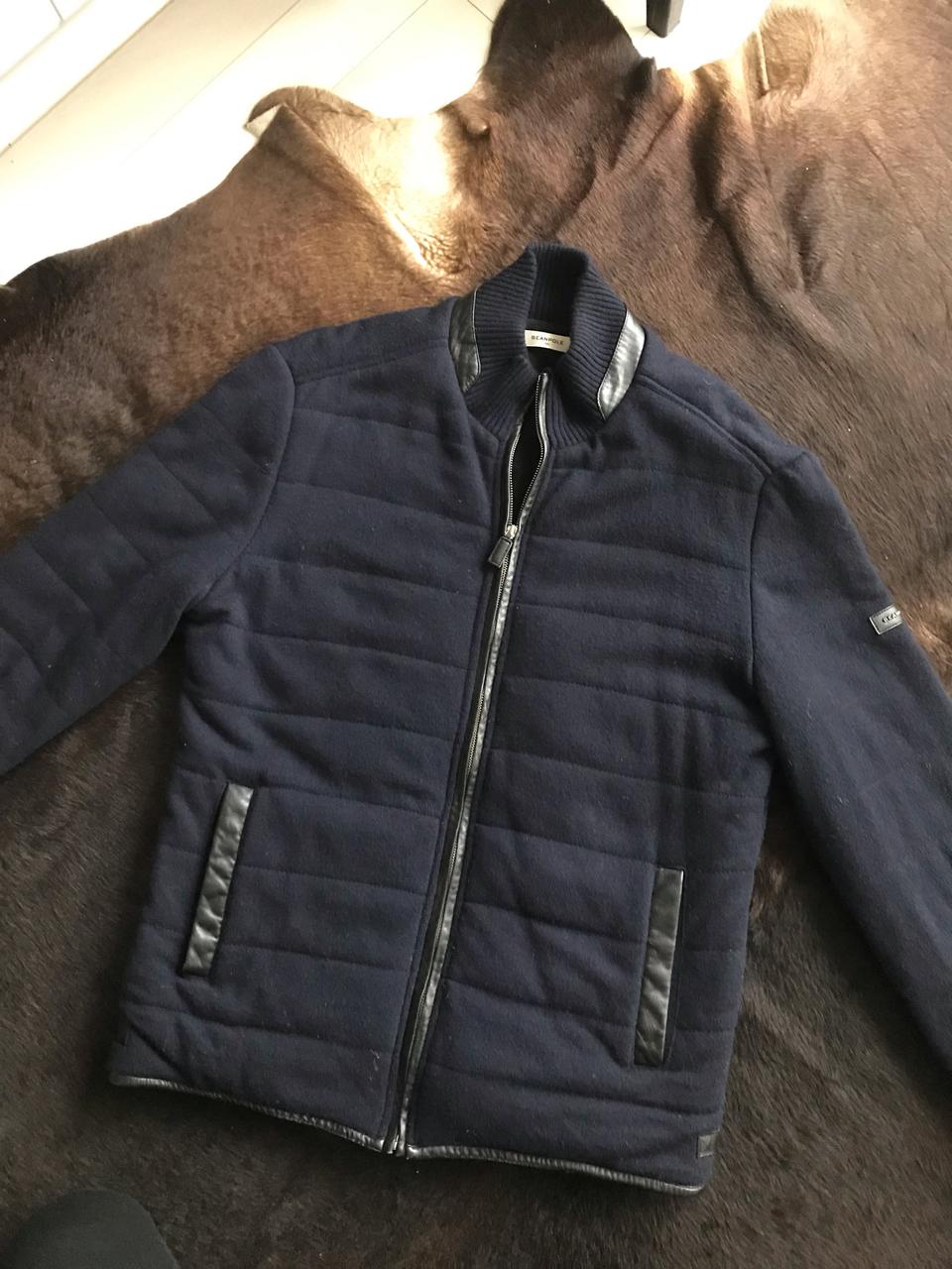 빈폴 양모울100프로+양가죽 점퍼자켓105사이즈