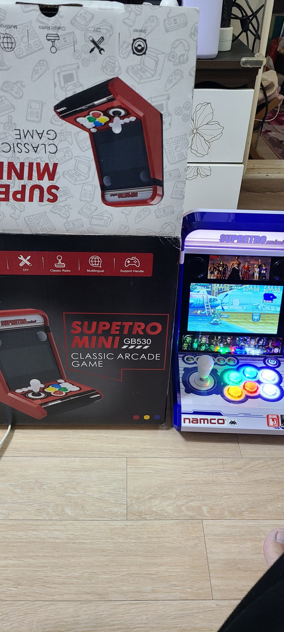 미니뷰릭스 상태최상 풀박스 led버튼개조 팝니다