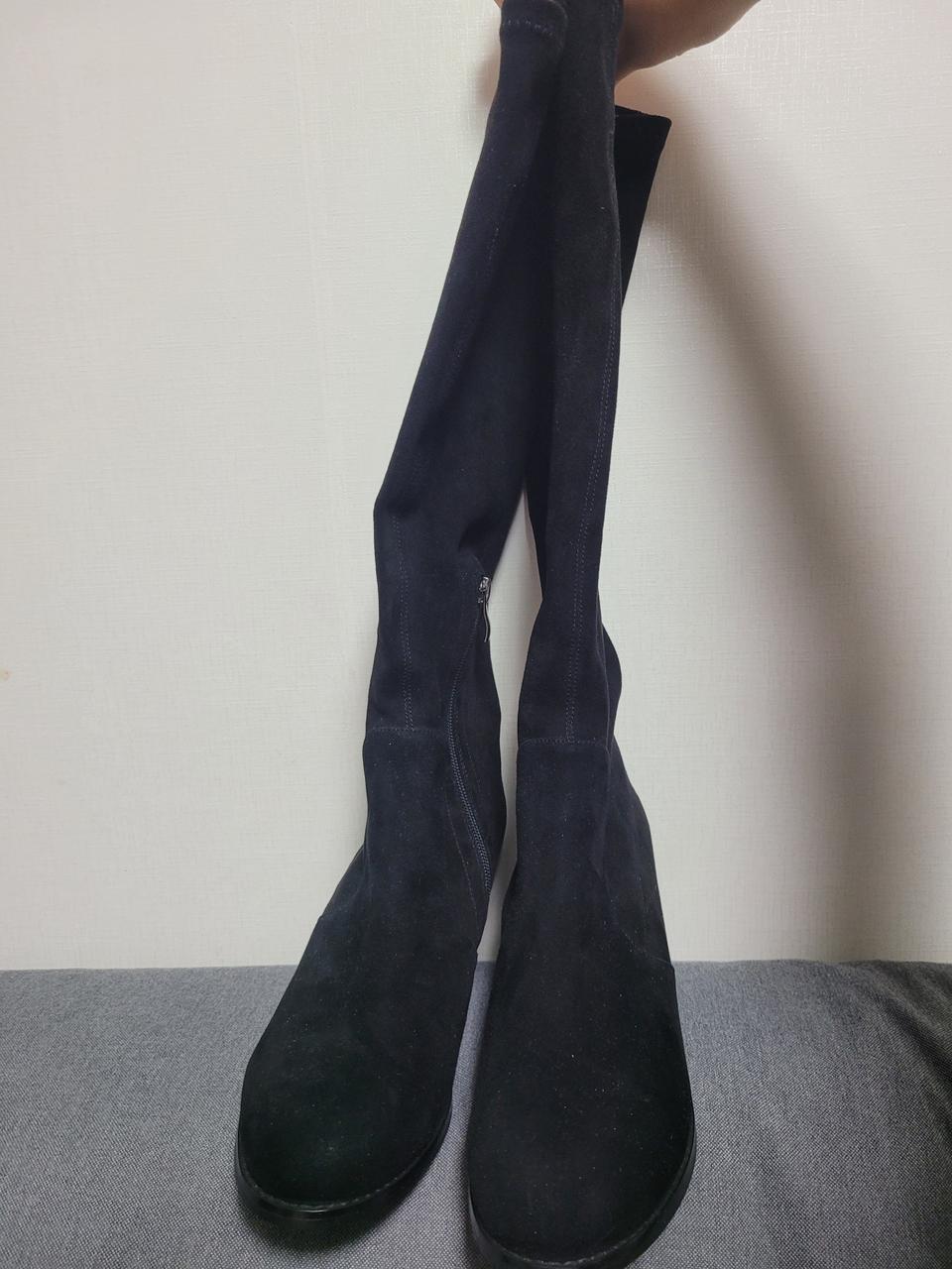 스웨이드 롱부츠 새상품