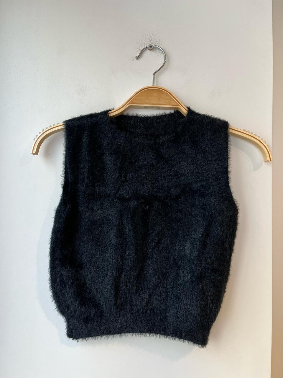 새상품 앙고라 밍크 극세사 니트 조끼 유아 아동 스판 겨울 발열 기모