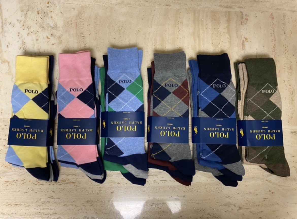 폴로 랄프로렌 신사용 양말 3켤레 …미국 매장용 정품 양말.(새제품)