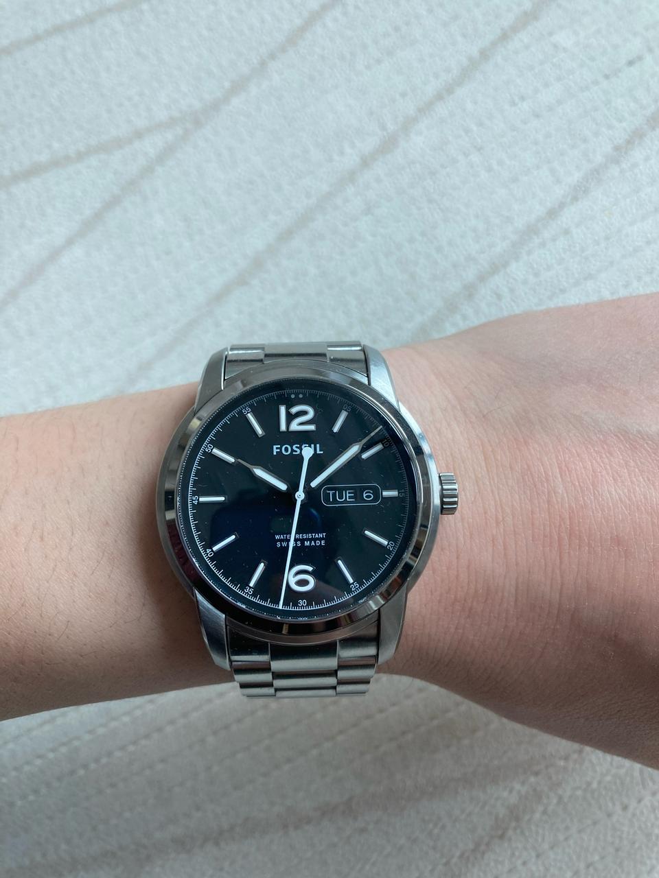 (1/6가격)스위스메이드 파슬 쿼츠 메탈 시계 FOSSIL 풀박스