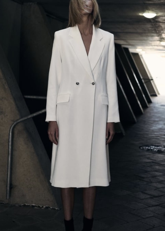 화이트 실크 롱코트 자켓 최종특가