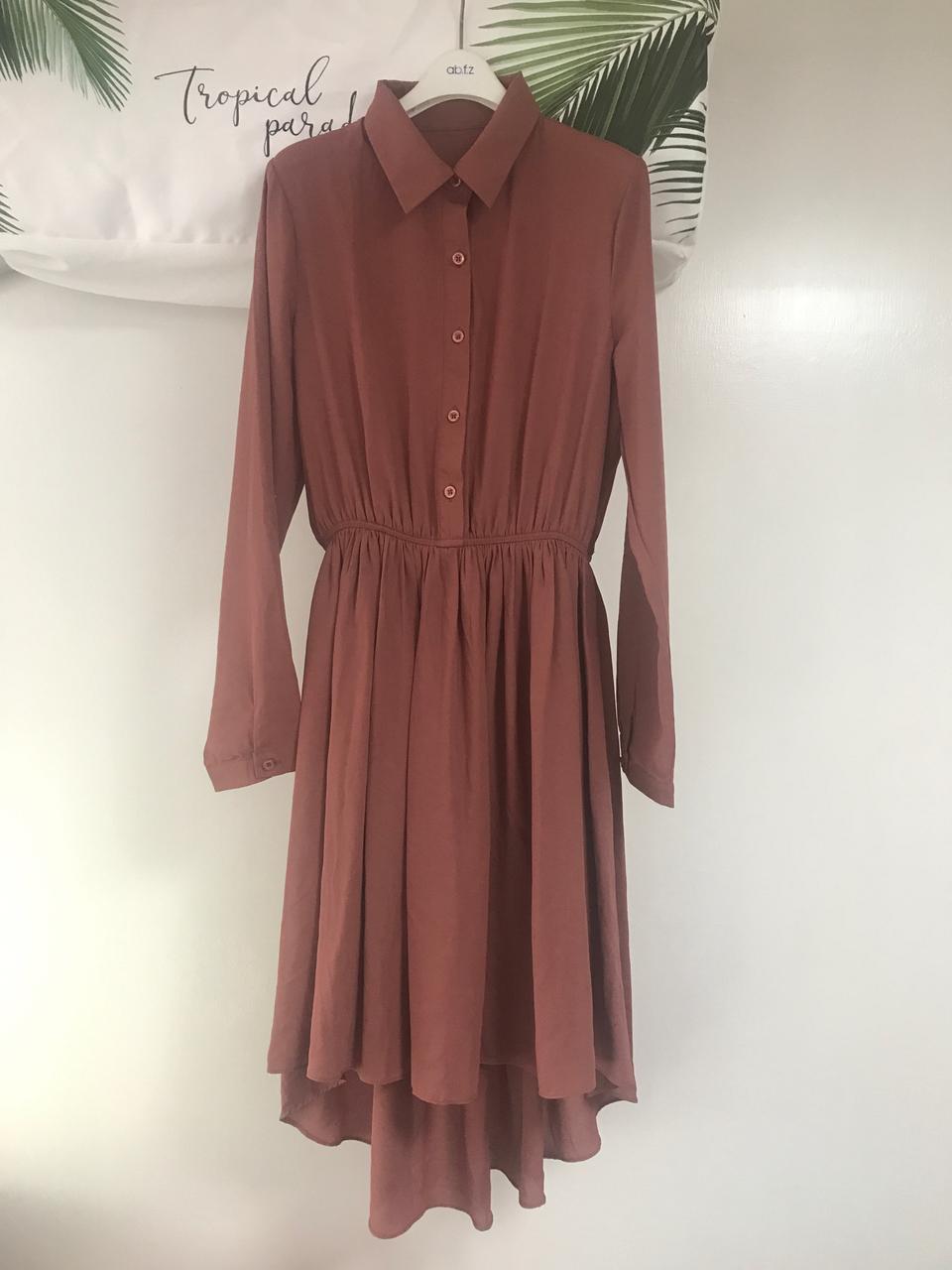 쉬폰 롤업 언발 원피스 / 미착용 /66”까지착용가능