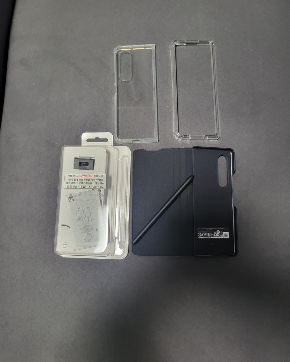 겔럭시z폴드3  삼성정품 케이스 펜 +투명케이스