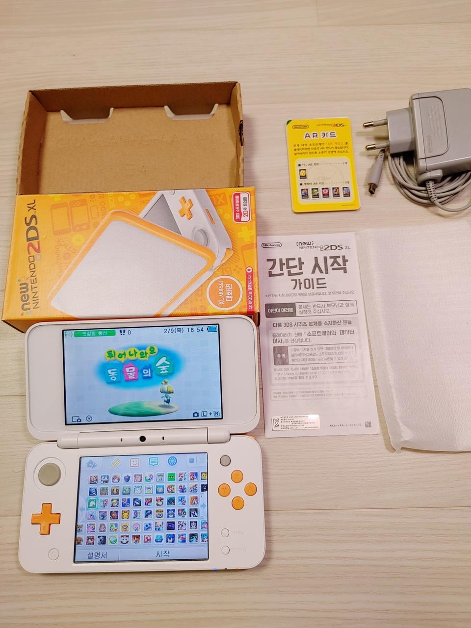 게임84가지 뉴 닌텐도 2ds xl 오렌지화이트 풀박스 세트