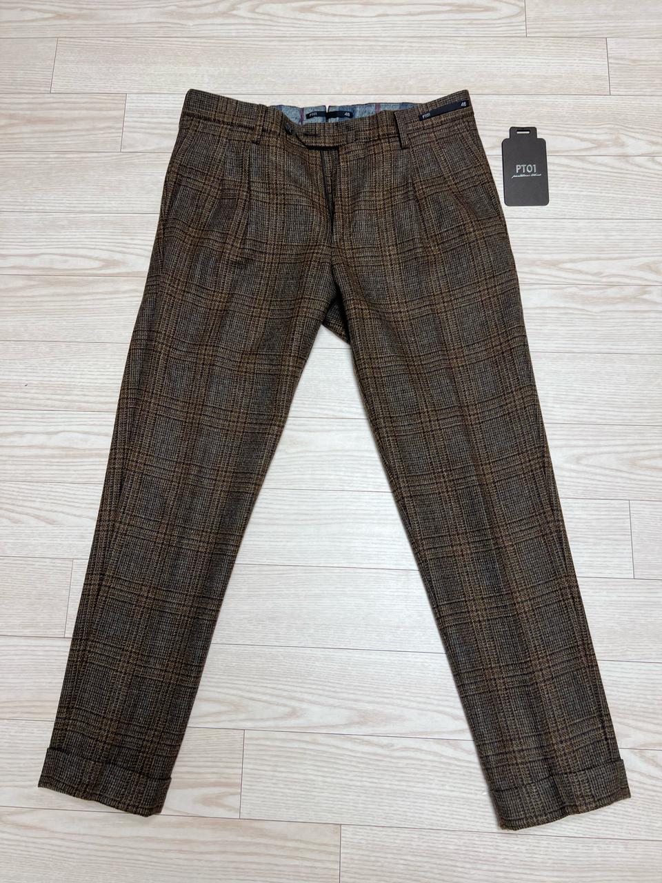 PT01 / 울 체크 팬츠 / 46