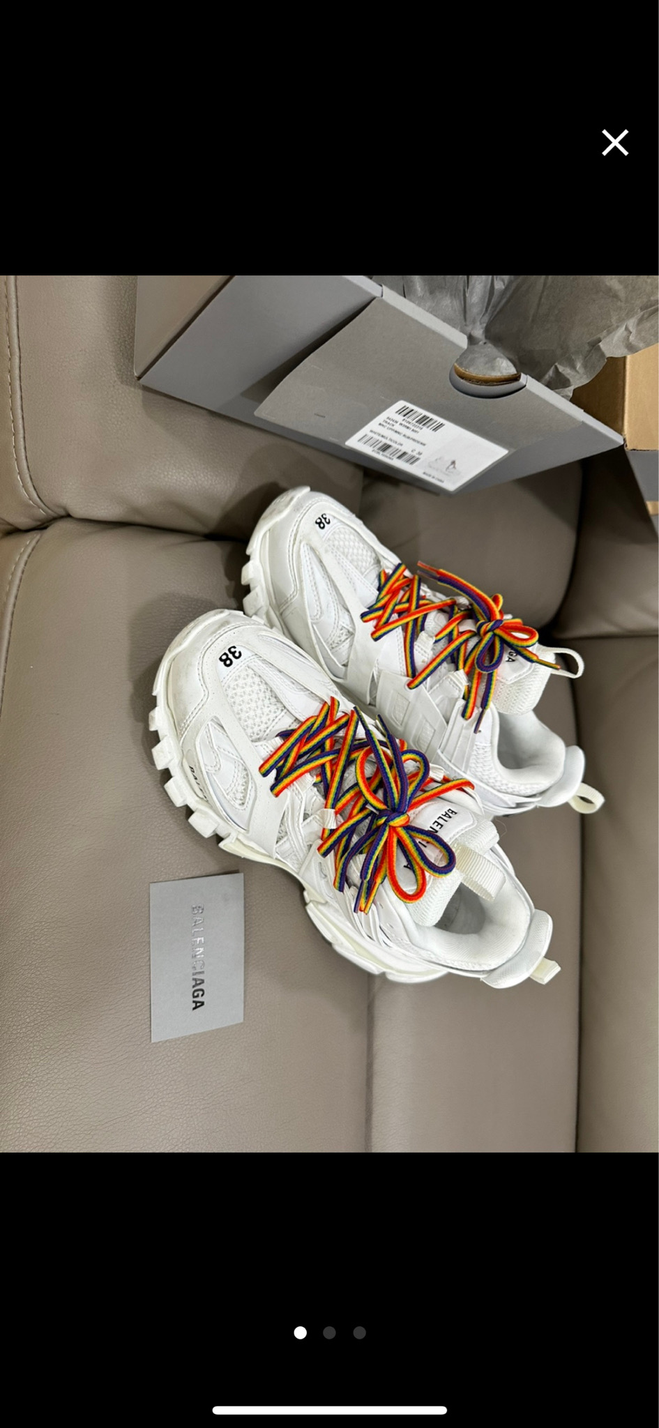 발렌시아가 레인보우 트리플 38사이즈 국내245