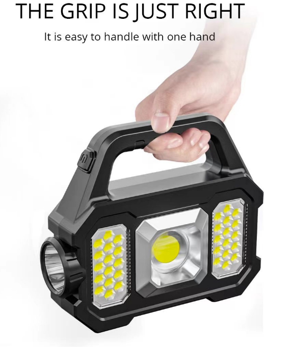 강력한 태양열 충전식 LED 휴대용 손전등