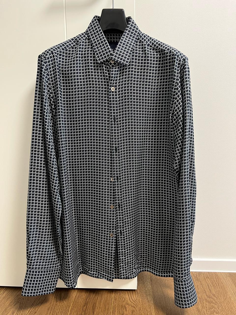 정품 랑방 패턴 셔츠