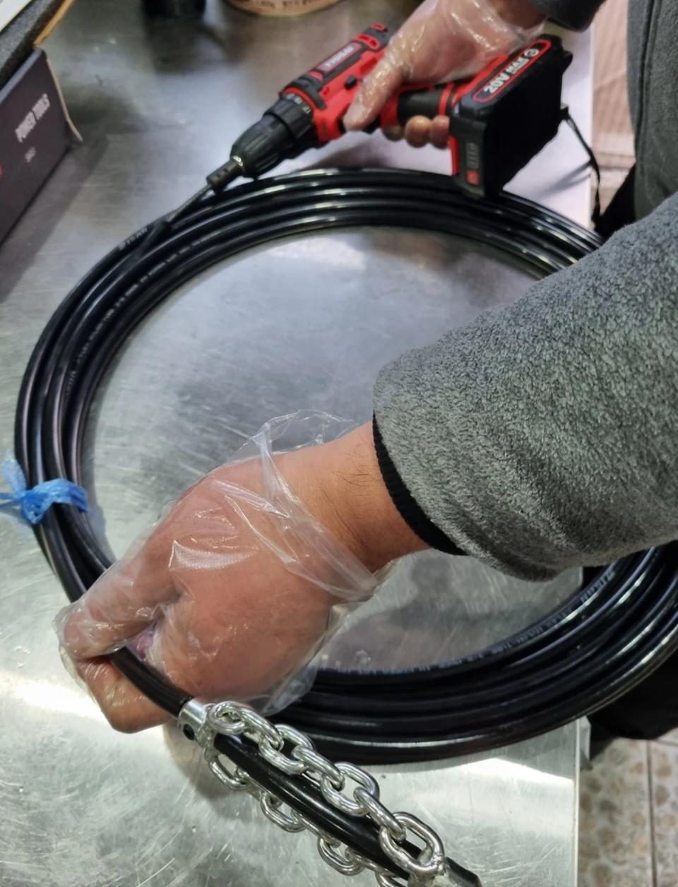 하수구 뚫을때 사용하는 플렉스 샤프트 장비 팝니다