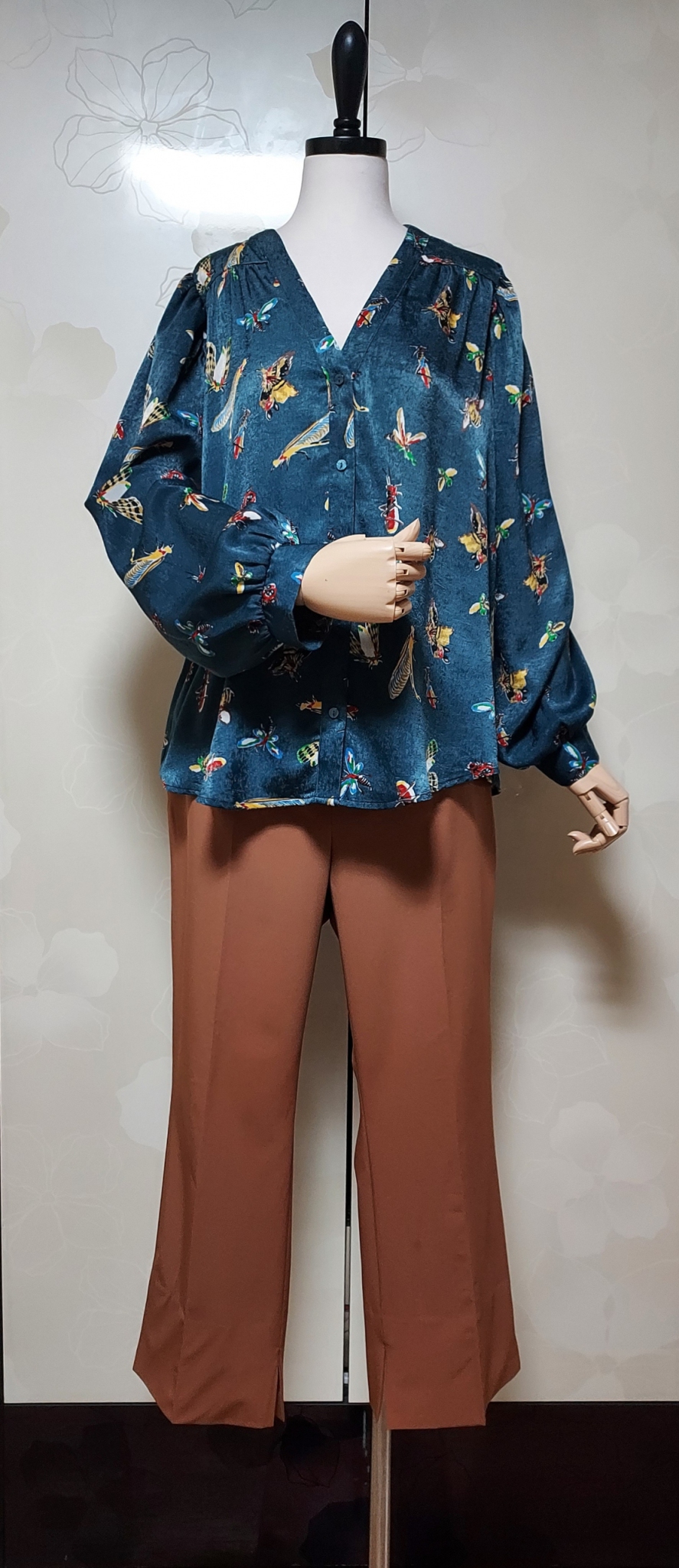 (ZARA)블라우스+바지세트