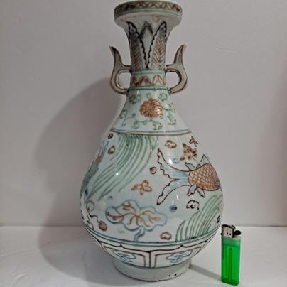 물고기4마리 주병 도자기(꽁지말씀)