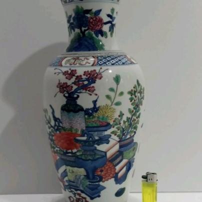 대청광서년제 꽃그림도자기